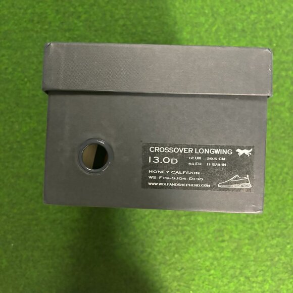 Wolfand & Shepherd Crossover Longwing Hybrid Brown Leather Shoe Lace-up 13 - Picture 8 of 10